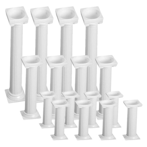 32 Pcs Roman Column Cake Stands With Stacking Rods And Pillars 1