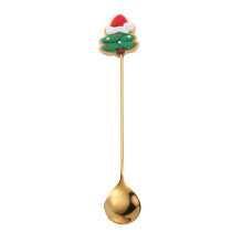 Disposable Dinnerware Set Christmas Wreath Stainless Steel Flatware Gold Fork Spoon Service Type Tableware One Size N