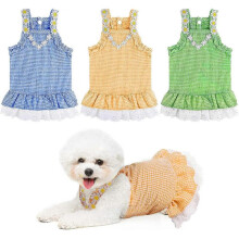 Dog Dress Pet Princess Dress Dog Vest Skirt Cute Puppy Dress Blue Yellow Green Pet Dress