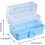 Sewing Box Three-Layer Plastic Craft Storage Box Folding Tool Box Arts and Crafts Storage For Home Blue 4