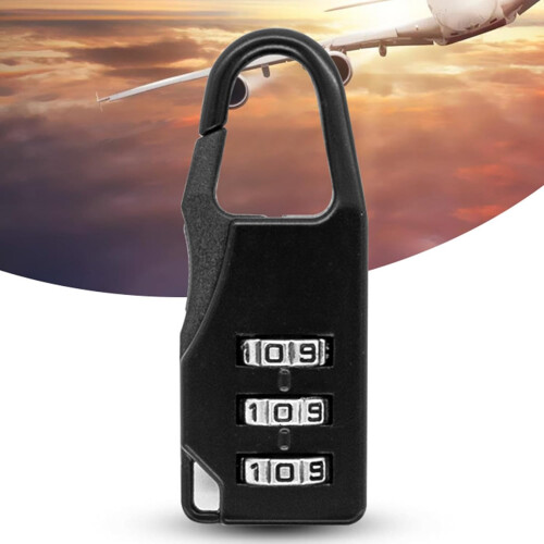 3 Digit Code Password Lock For Handbags And Suitcases Resettable Combination Padlock Silver Travel Security Lock 2