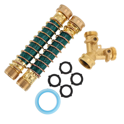 2 Sets Schlauchverteiler 2 Gartenschlauchverbinder Adapter 1