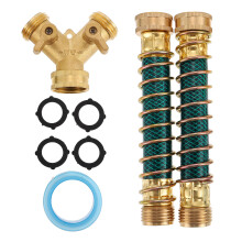 2 Sets Schlauchverteiler 2 Gartenschlauchverbinder Adapter