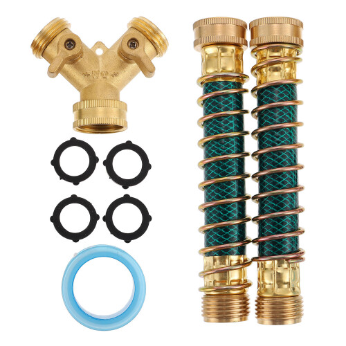 2 Sets Schlauchverteiler 2 Gartenschlauchverbinder Adapter