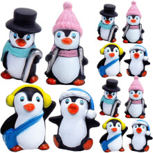 3 Stück Pinguin Dekorationen Mini Figuren Spielzeug Miniaturen