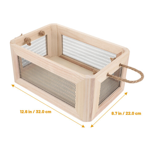 Cube Aufbewahrungsbox Holz Mit Griff Holzdraht 1