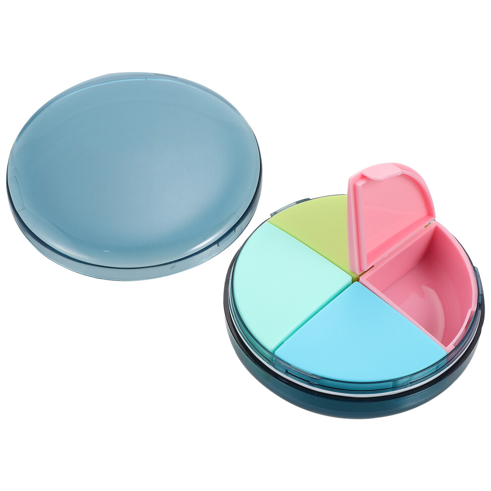 Villcase Pills Organizer Medicine Box Round Weekly Container