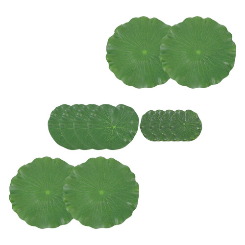 36 Pcs Artificial Lily Pads For Ponds Realistic Floating Leaves Decor 2