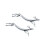 2Pcs -Chopsticks Veado Prateado Para Talheres Decorativo 5