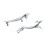 2Pcs -Chopsticks Veado Prateado Para Talheres Decorativo 3