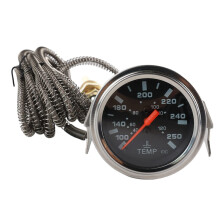 52mm(2inch) Car Motorcycle Water Temperature Gauge With Adapter 40-120C/100-250F Range 12V Dash Mount