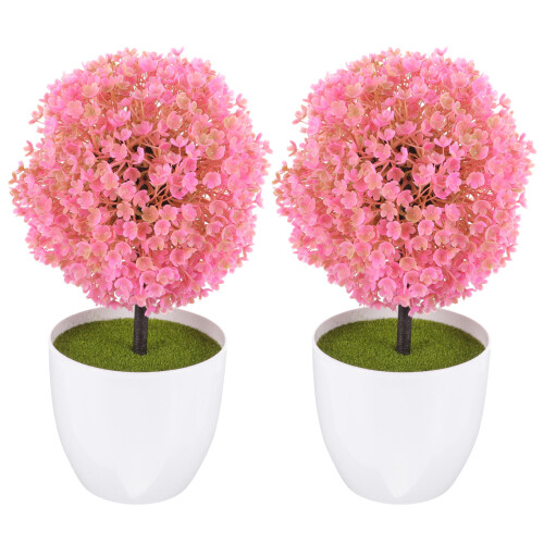 4 Pezzi Artificiale in Vaso Albero Bonsai Decorazione
