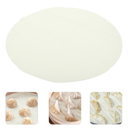 3Pcs Light Yellow Silicone Steamer Liners Non-Stick Reusable Pads 2