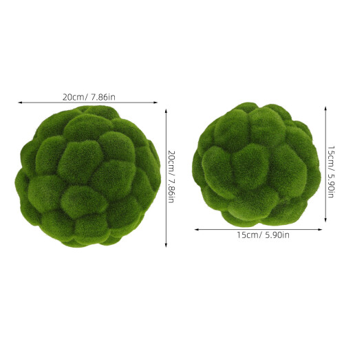 2 Pezzi Artificiale 15 E 20 Cm Verde Per Giardino 2