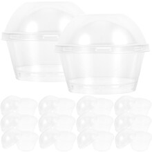 25 Sztuk Kubki Na Desery Z Pokrywkami 130 Ml Do Puddingu I Lodów