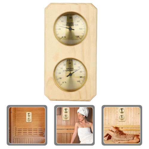 Medidor De Temperatura E Umidade Higrótermo Para Diário Sauna 2