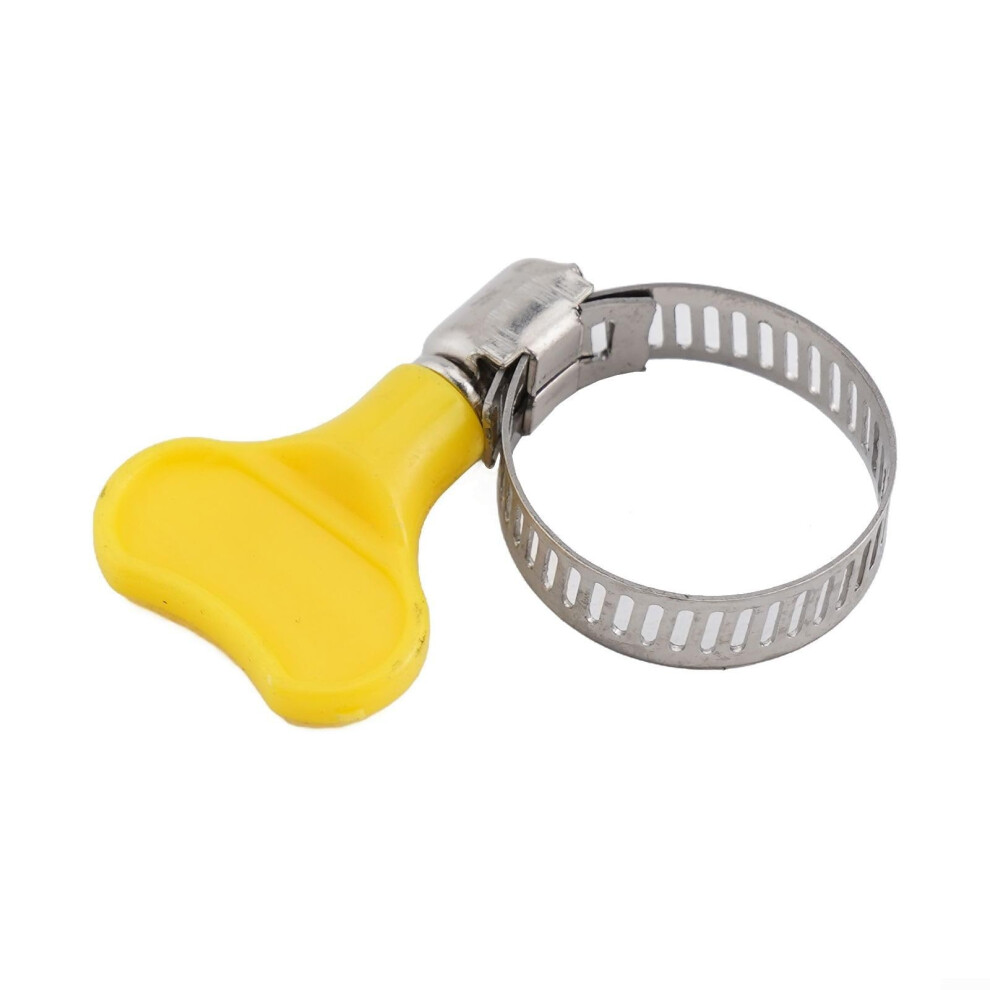 Hose Clamp Adjustable Yellow Plastic Handle, 10-38Mm, 10 Pack, Pipe Clip For 16-25Mm Tubing 9354506075248