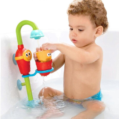 Toddler Bath Toy Nozzle - Three stackable play cups and water spray nozzles for fun bathing 1