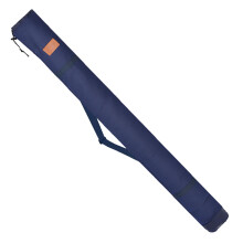Fishing Pole Bag 51x6 Inch, Foldable Waterproof Canvas Case With Handle, Drawstring Closure, Dark Blue Carrier