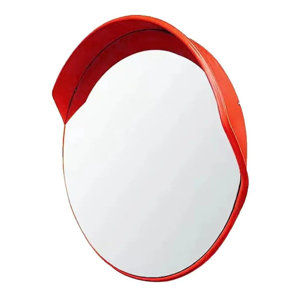 Car Blind Spot Convex Mirror 17.7-Inch Safety Mirror With Fixing Bracket Fish-Eye Red02 9354506075385