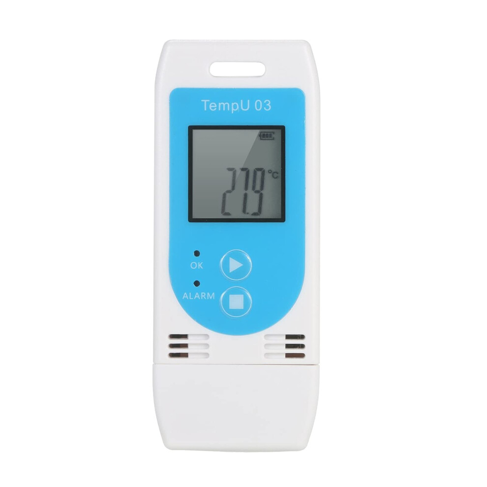 Usb Temperature Humidity Data Logger With 32,000 Record Capacity, Reusable Rh Data Logger With Alarm For Logistics 9354506075552