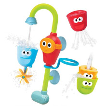Toddler Bath Toy Nozzle - Three stackable play cups and water spray nozzles for fun bathing