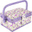 Sewing Basket Fabric Craft Handmade Thread Needle Storage Box Organizer Flower Printed 3