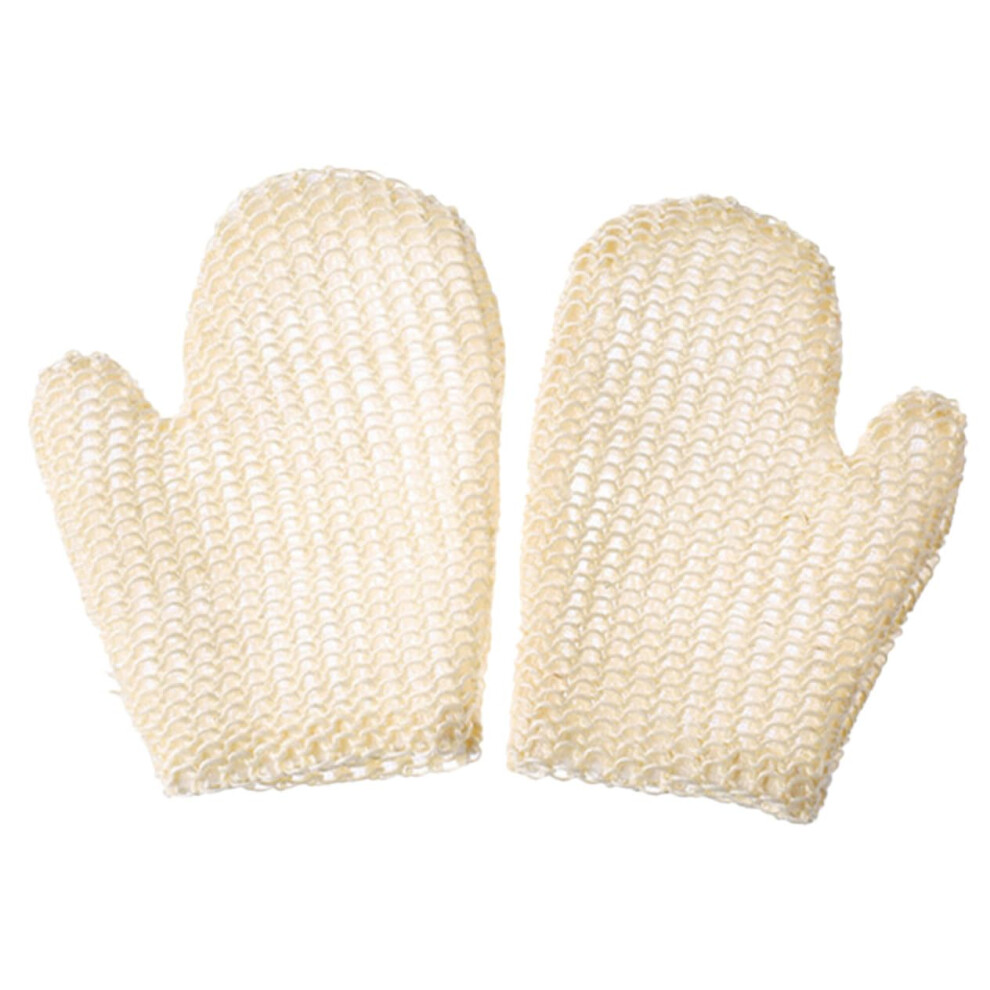 Bath Mitt Sisal Scrubbing Glove 2 Pack Body Exfoliator Shower Glove