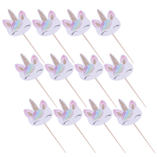 48 Cake Toppers , Feiner Einsteckpapier Für Kuchen