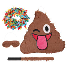 Zestaw śmiesznych Pinata w postaci z pałką, maską i konfetti