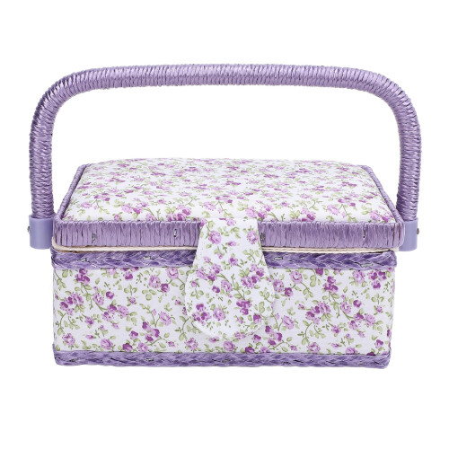 Sewing Tool Basket Portable Needlework Organizer For Thread Spools Scissors And Buttons