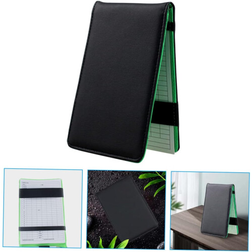 Golfing Score Record Notebook PU Scorebook Compact Design For Golf Enthusiasts Score Tracking 1