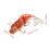 4Pcs Red Crystal Fish Statue Resin Craft Small Table Decoration 4