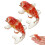4Pcs Red Crystal Fish Statue Resin Craft Small Table Decoration 1