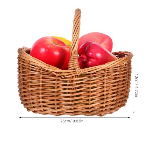 Rustikaler Weiden Picknickkorb Mit Für Draußen 2