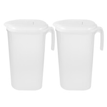 2Stk. Kunststoff Wasserkaraffe 2500Ml Mit Filtertülle Für Kühlschrank
