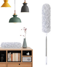 Duster With Retractable Cover Extendable Microfiber Duster Scratch-Resistant Cover Chandeliers Ceilings Cabinets Auburn