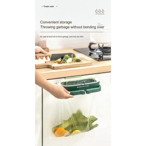 Hanging Trash Bag Holder, Kitchen Hook Bracket Garbage Bag Holder, Plastic Bag Trash Bin Storage Rack 2