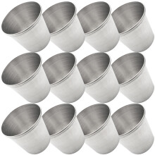 18Stk Becher Metall Trinkgläser Bruchsicher Pint 45Ml