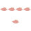 5Pcs Ceramic Food Tray Leaf Shape Serving Plate 6