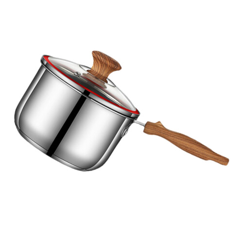 Kitchen Milk Stockpot Multi Purpose Cooking Pot With Wood Handle 2