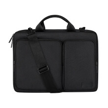 Business Laptop Briefcase Bag Multi-Functional Wear-Resistant Polyester Shockproof Laptop Case Black 14.1/15.4 Inch