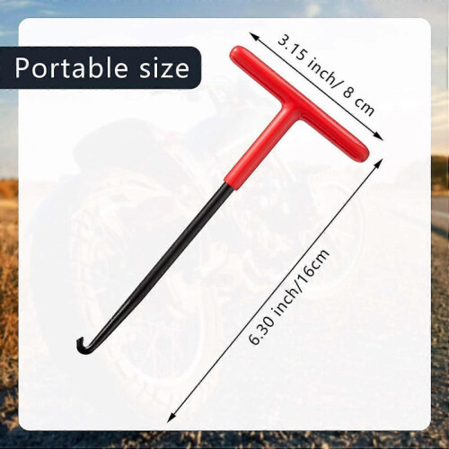 2 Pieces Exhaust Spring Puller Tool Motorcycle Exhaust Spring Hooks, T Handle Exhaust Spring Hooks Snowmobile Spring 1