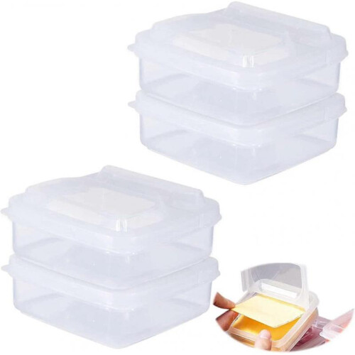 Sliced Cheese Container for Fridge with Flip Lid, Cheese Organizer, Sliced Cheese Containers