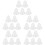 25 Pcs Clear Bell Shaped Fillable Ornaments For Christmas Tree 8