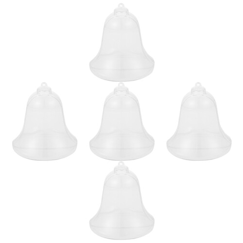 25 Pcs Clear Bell Shaped Fillable Ornaments For Christmas Tree 1