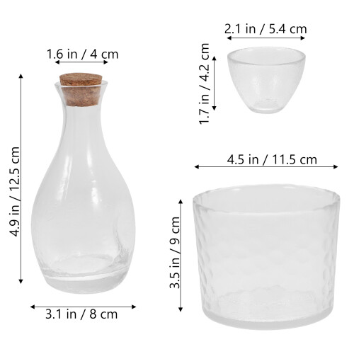 Conjunto De Taça Para Saquê, E Para Vinho 1