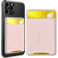 Phone Credit Card Holder Stick On, Slim Phone Wallet Strong Adhesive Silicone Card Pouch Sleeve