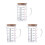 3Stk Messbecher 600Ml Mit Griff Und Deckel Für Backen 9