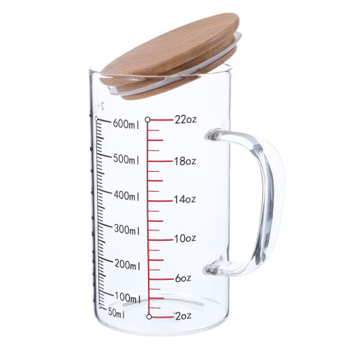 3Stk Messbecher 600Ml Mit Griff Und Deckel Für Backen